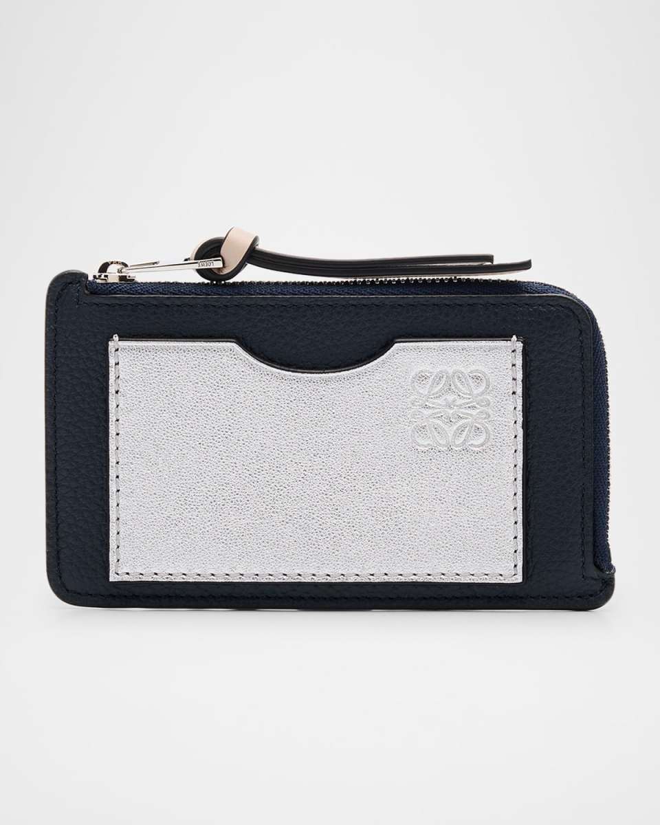 Anagram Card Holder in Soft Grain Leather
